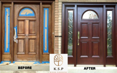 Nine steps to achieve a stunning wood door stain finish